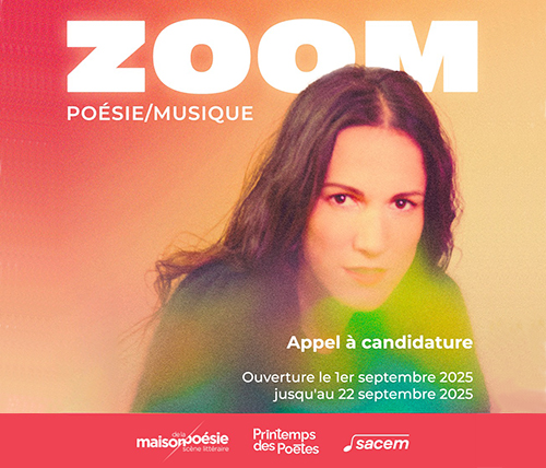 Créez des poèmes en musique ! Affiche du nouveau dispositif Zoom Poésie/Musique