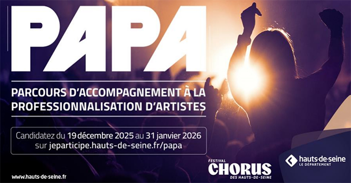 Visuel Participez au parcours d'Accompagnement à la Professionnalisation d'Artistes ( PAPA)